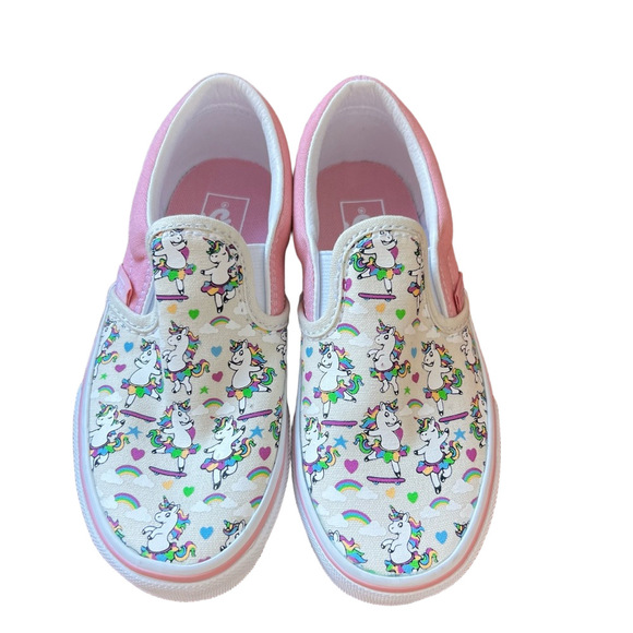 Vans Other - Vans NEW Kids Classic Slip On Dancing Unicorn Shoe Size 13 #B1879A